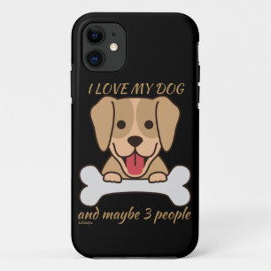 私は犬が好きで、多分3人の可愛いおもしろい犬 iPhone 11 ケース