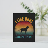 私は犬が好きで、3人も好きだ ポストカード (スタンド正面)