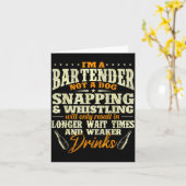 私は犬じゃない、バー係だ - タップスター バーテンディングバー カード (黄色い花)