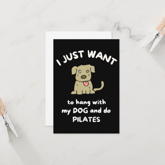 私は犬と一緒にピラティスをしたいだけだ カード (正面/裏面インサイチュ)