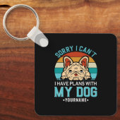 私は犬と予定が入っていなくてごめんなさい キーホルダー (正面)