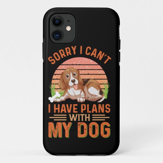 私は犬と予定が入っていなくてごめんなさい Case-Mate iPhoneケース (裏面)