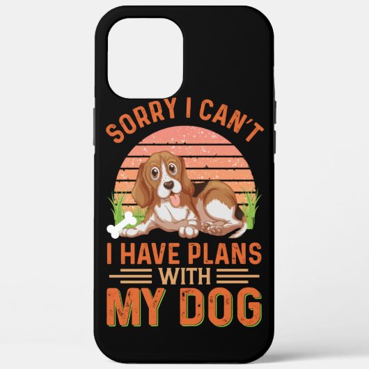 私は犬と予定が入っていなくてごめんなさい Case-Mate iPhoneケース (裏面)