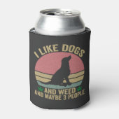 私は犬と雑草が好き、おそらく3人のヴィンテージ 缶クーラー (缶正面)