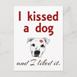 私は犬にキスをした ポストカード