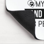 私は犬にコーヒーを飲むのが好きで、3人の愛犬家も好きだ マウスパッド (コーナー)