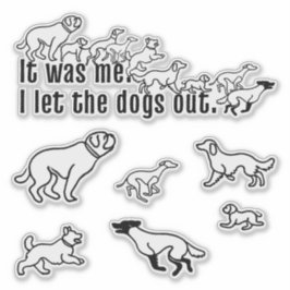 私は犬にステッカーをセットさせた シール