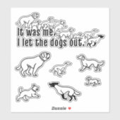 私は犬にステッカーをセットさせた シール (シート)