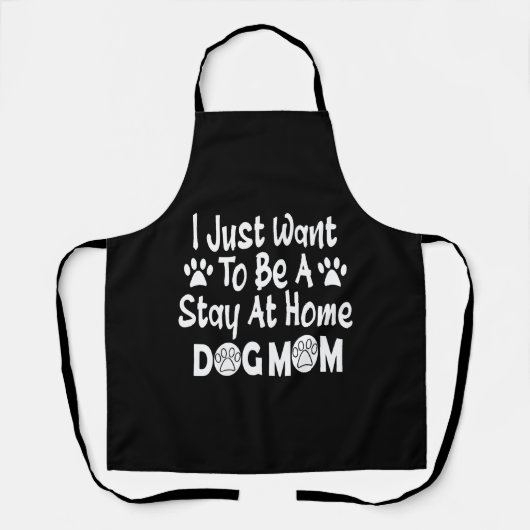 私は犬のお母さんのところに泊まりたい エプロン (正面)
