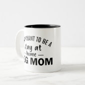 私は犬のお母さんのところに泊まりたい ツートーンマグカップ (正面左)