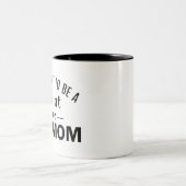 私は犬のお母さんのところに泊まりたい ツートーンマグカップ (中央)