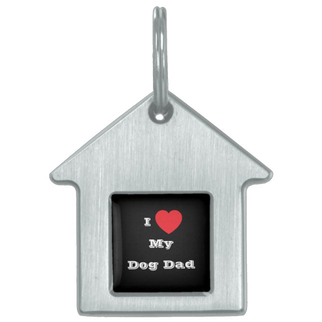 私は犬のお父さんが大好きです ペットネームタグ (正面)