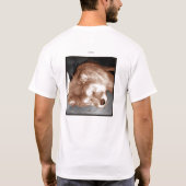 私は犬のように働きます Tシャツ (裏面)