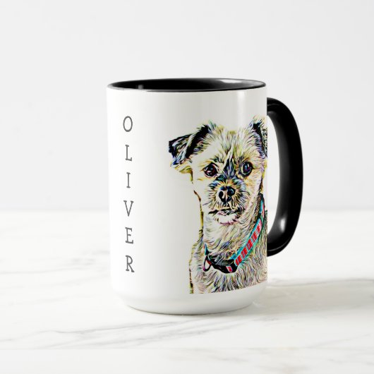 私は犬のコーヒーマグパーソナライズされたが大好き マグカップ (正面右)