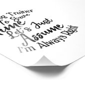 私は犬のトレーナーで救すが、私は考えてみよう フォトプリント            (角)