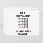 私は犬のトレーナー私はいつも解決策を見つける ポストカード (正面/裏面)