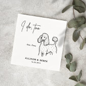 私は犬のパーソナライズされたプードルのペットの名結婚前 スタンダードカクテルナプキン