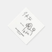 私は犬のパーソナライズされたプードルのペットの名結婚前 スタンダードカクテルナプキン (角)