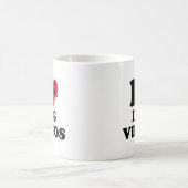 私は犬のビデオ大好きコーヒーマグ コーヒーマグカップ (中央)