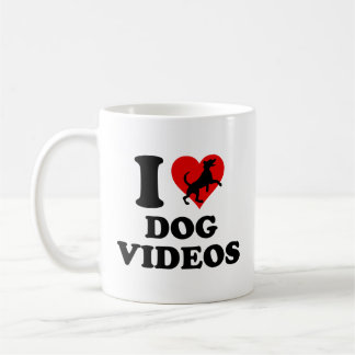 私は犬のビデオ大好きコーヒーマグ コーヒーマグカップ