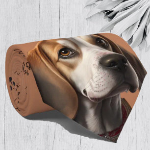 私は犬のビーグルのネックタイが大好き ネクタイ