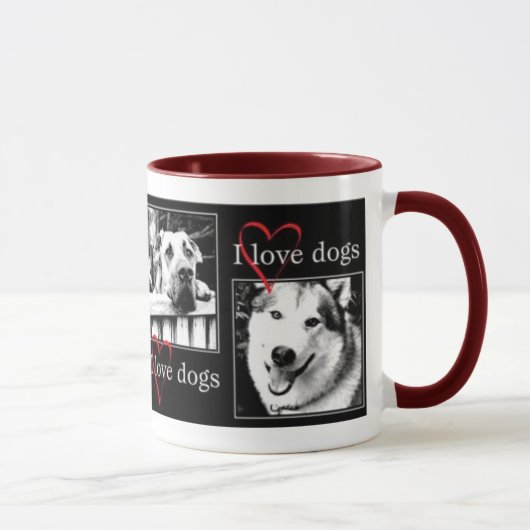 私は犬のマグを愛します マグカップ (右)