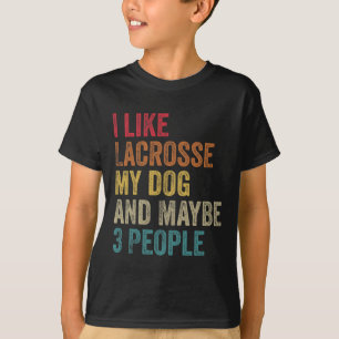 私は犬のラクロスが好きで、おそらく3人の男性が来る Tシャツ