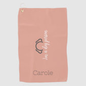 私は犬の人引用文犬カスタム母ゴルフタオル ゴルフタオル (正面)