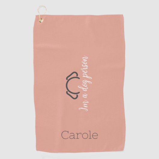 私は犬の人引用文犬カスタム母ゴルフタオル ゴルフタオル (正面)