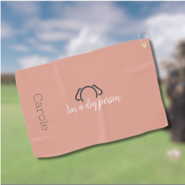 私は犬の人引用文犬カスタム母ゴルフタオル ゴルフタオル