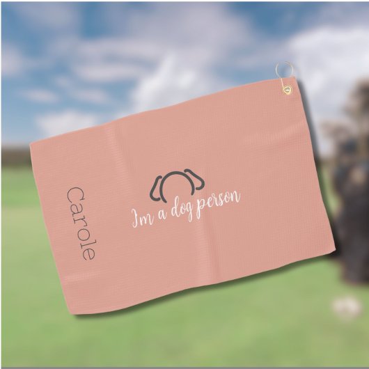 私は犬の人引用文犬カスタム母ゴルフタオル ゴルフタオル