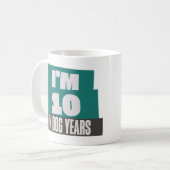 私は犬の年の皮肉70おもしろい誕生日で10歳 コーヒーマグカップ (正面左)