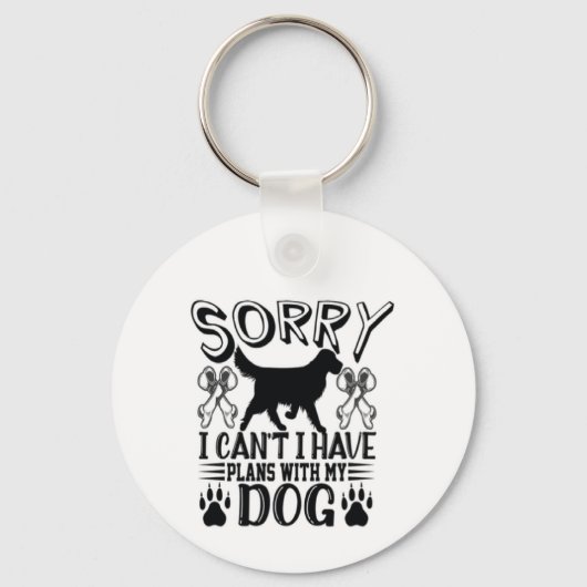 私は犬の引用文と予定が入ってごめんなさい キーホルダー (正面)
