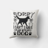 私は犬の引用文と予定が入ってごめんなさい クッション (裏面)