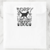 私は犬の引用文と予定が入ってごめんなさい スクエアシール (バッグ)