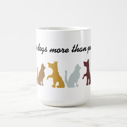 私は犬の引用文 コーヒーマグカップ (中央)