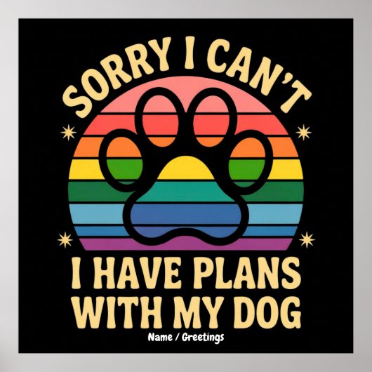 私は犬の恋人と予定が立てなくて申し訳おもしろいない ポスター (正面)