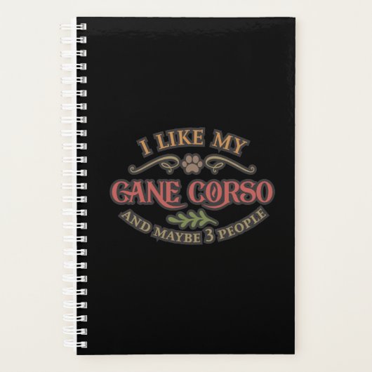 私は犬の恋人のための私の杖のコルソアイディアが好き プランナー手帳 (正面)
