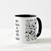 私は犬の愛好家すべてをペットのためにここにいるおもしろい犬 マグカップ (正面右)