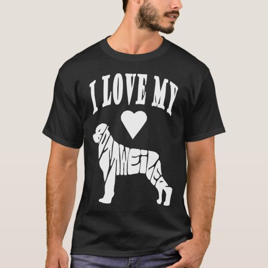 私は犬の母とロットワイラー犬の恋人のための私のパパが大好き Tシャツ (正面)