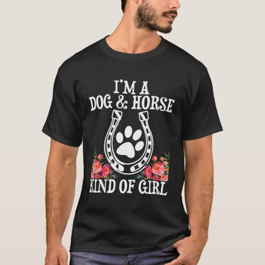 私は犬の馬のような女の子の乗馬ギフトだ Tシャツ (正面)