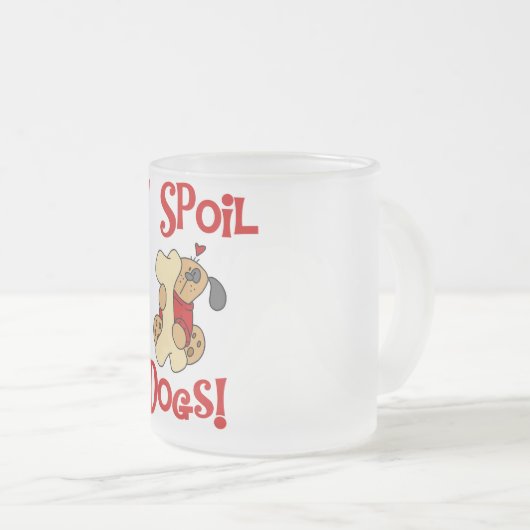 私は犬のTシャツおよびギフトをだめにします フロストグラスマグカップ (正面右)