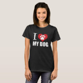私は犬のTシャツが大好きだ Tシャツ (正面フル)