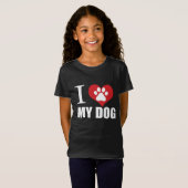 私は犬のTシャツが大好きだ Tシャツ (正面フル)