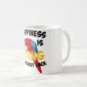 私は犬やオウムが好きで、3人も好きかもしれない コーヒーマグカップ (正面右)