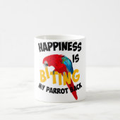 私は犬やオウムが好きで、3人も好きかもしれない コーヒーマグカップ (中央)