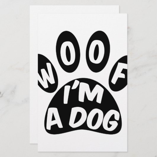 私は犬よ 便箋 (正面/裏面)