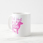 私は犬を全部飼いたい コーヒーマグカップ (正面左)