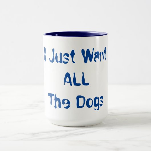 私は犬を全部飼いたい マグカップ (中央)