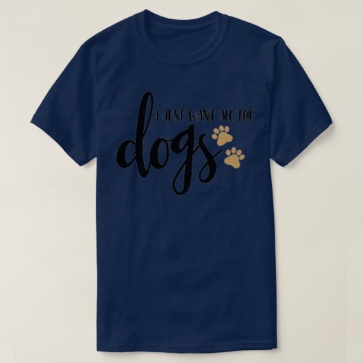 私は犬を全部飼いたい Tシャツ (デザイン正面)